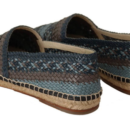 Eleganti espadrille in pelle intrecciata