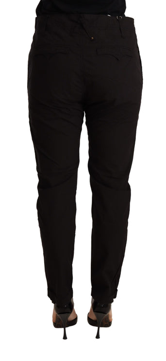 Pantalon en coton saggy noir élégant