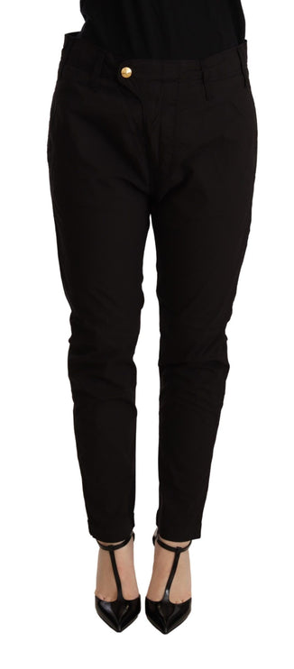 Pantalon en coton saggy noir élégant