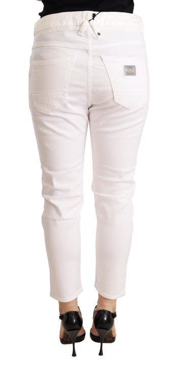 Pantalon skinny blanc élégant slim fit