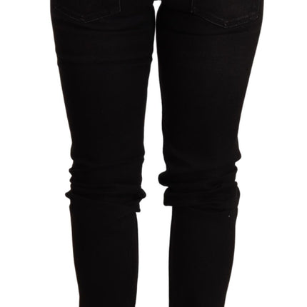 Elegante denim nero slim fit