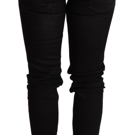 Chic Black Black Low Waist Skinny Denim