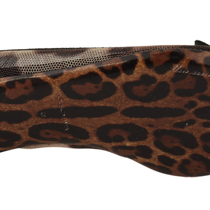 Elegantes mocasines planos de estampado de leopardo