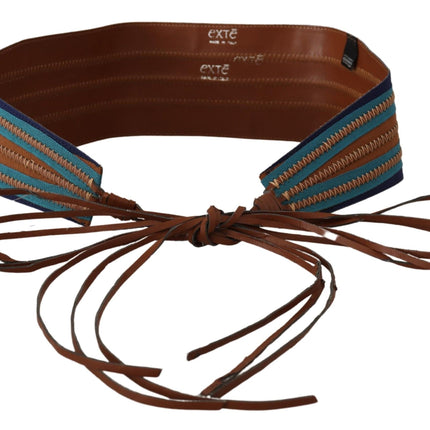 Ceinture de taille en cuir multicolore élégante