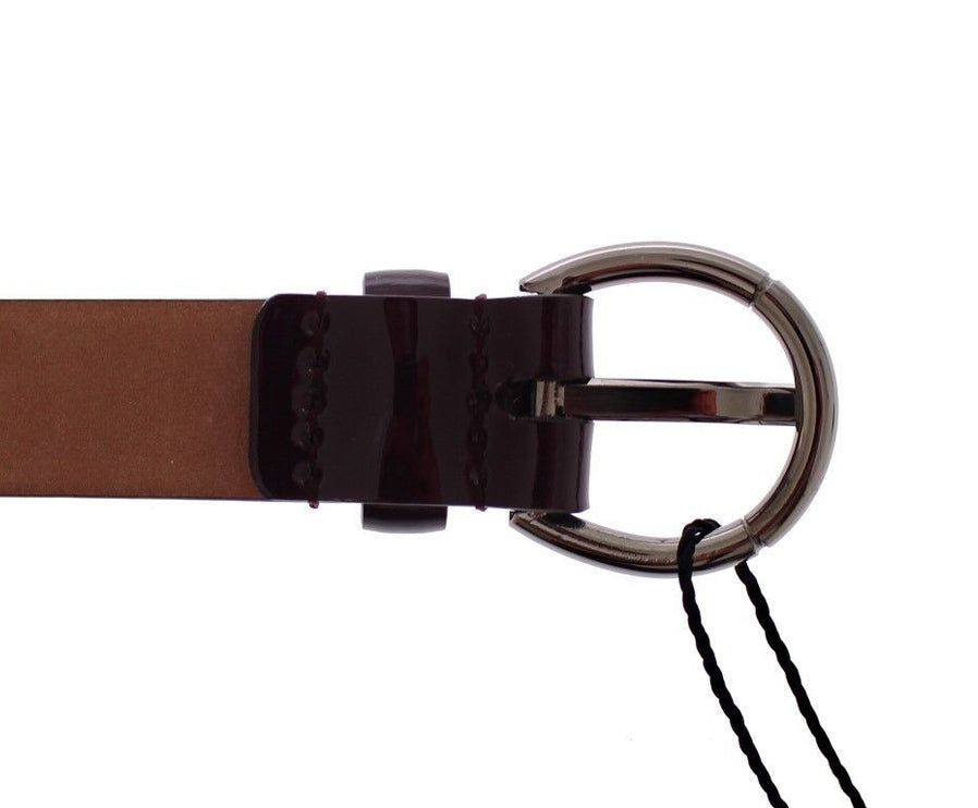 Ceinture en cuir violet élégant - Élégance italienne