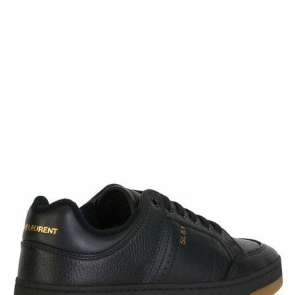 Elegantes zapatillas de cuero negro negro