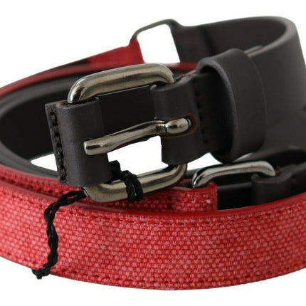 Ceinture de mode en cuir brun rouge élégant