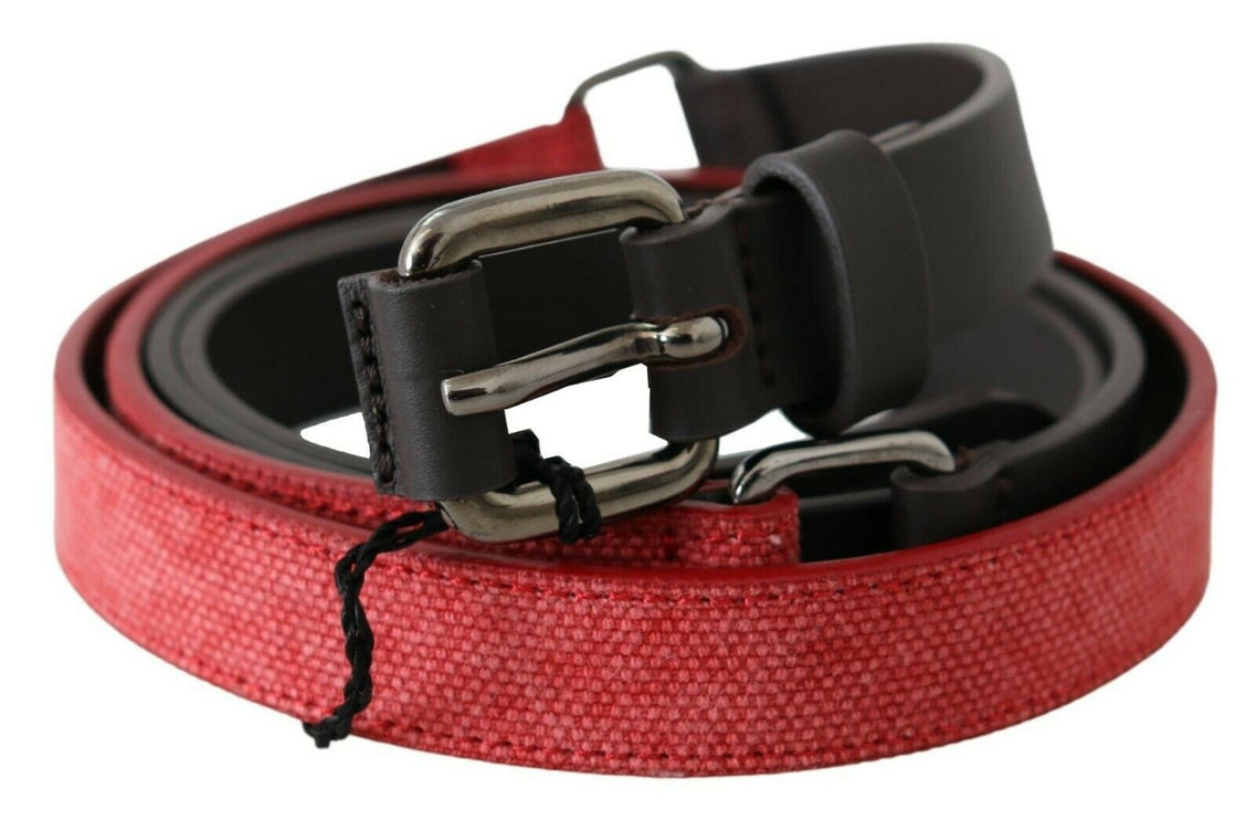 Ceinture de mode en cuir brun rouge élégant