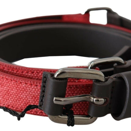 Ceinture de mode en cuir brun rouge élégant