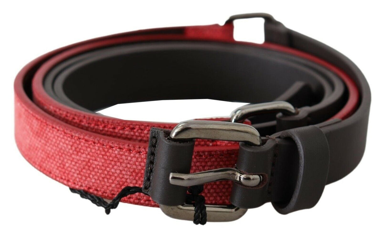 Ceinture de mode en cuir brun rouge élégant