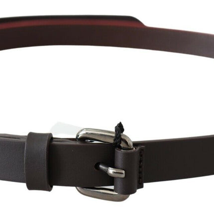 Ceinture de mode en cuir brun rouge élégant