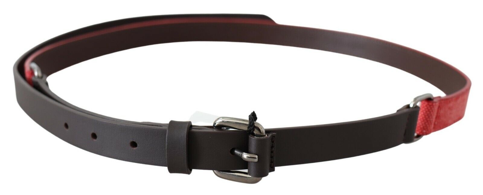 Ceinture de mode en cuir brun rouge élégant