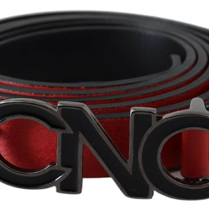 Ceinture de taille en cuir rouge élégant