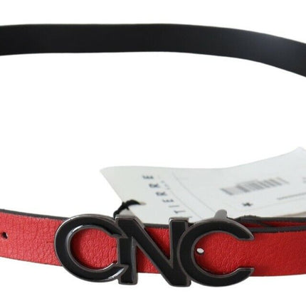 Ceinture de taille en cuir rouge élégant