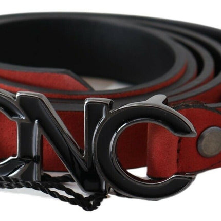 Ceinture en cuir rouge sang élégant