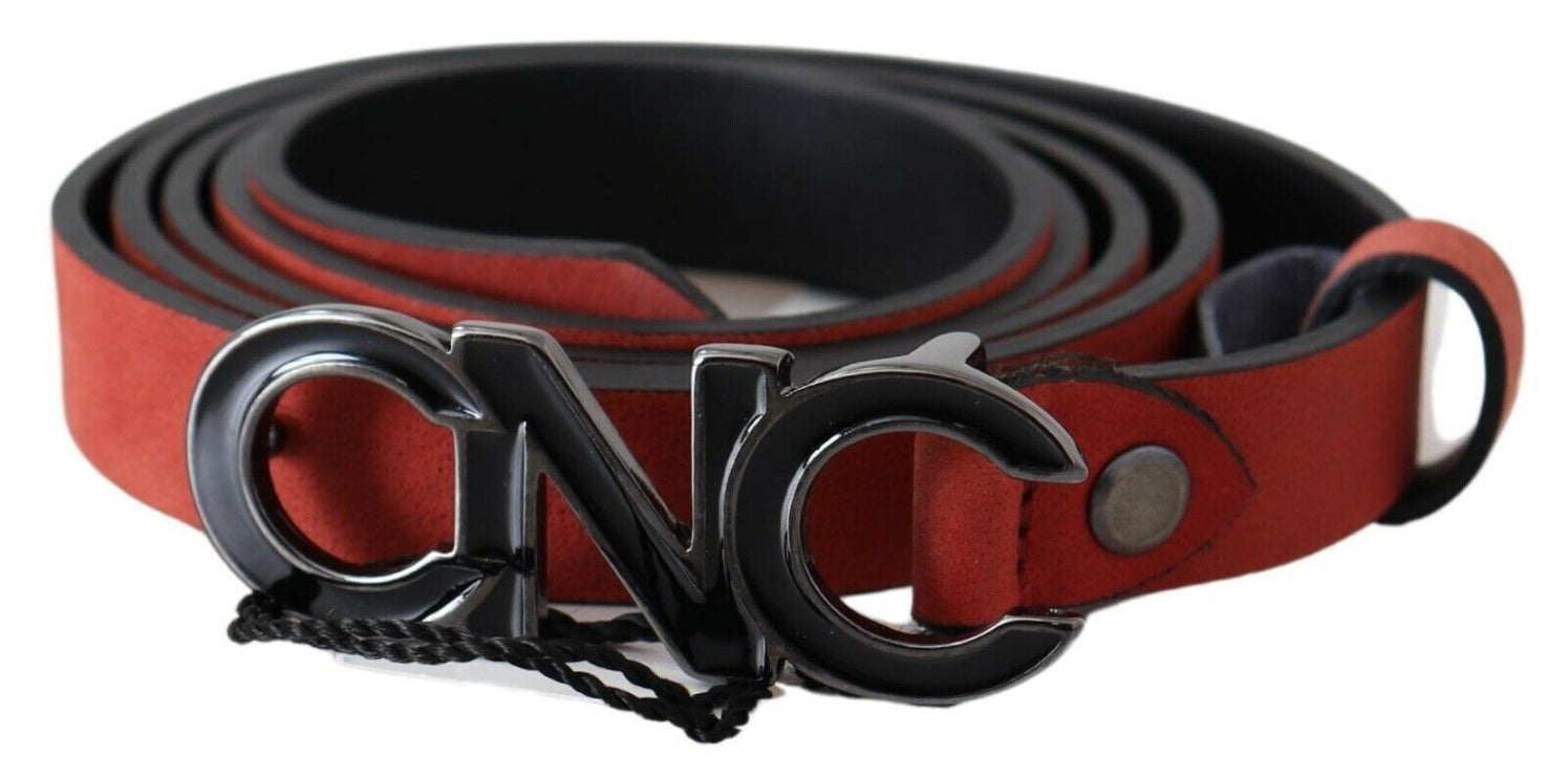 Ceinture en cuir rouge sang élégant