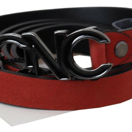 Ceinture en cuir rouge sang élégant