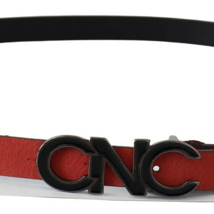 Ceinture en cuir rouge sang élégant