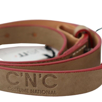 Ceinture de mode en cuir beige