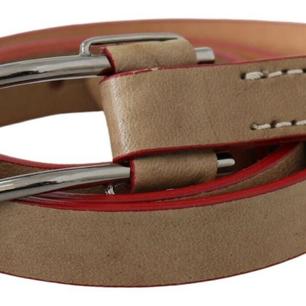 Ceinture de mode en cuir beige