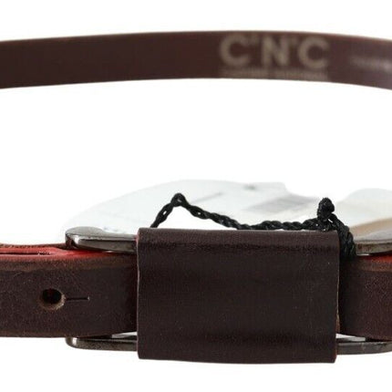 Ceinture de mode en cuir marron élégant