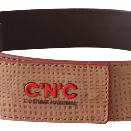 Ceinture de mode en cuir beige élégant