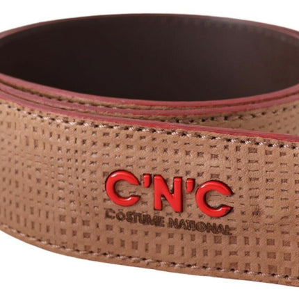 Ceinture de mode en cuir beige élégant