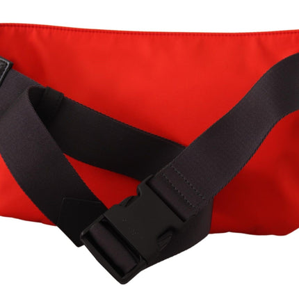 Élégant grand sac de ceinture de fesses en rouge et noir