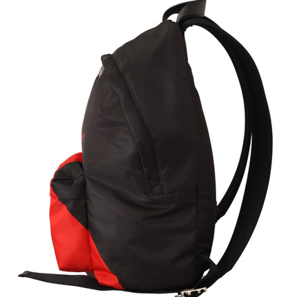 Sleek Urban Backpack in Black and Red