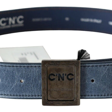 Ceinture de mode en cuir bleu élégant