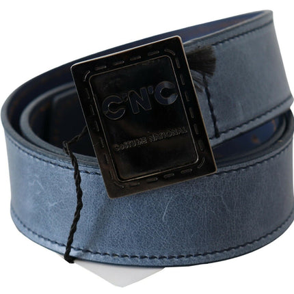 Ceinture de mode en cuir bleu élégant