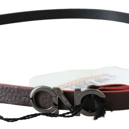 Ceinture de mode en cuir marron et noir italien