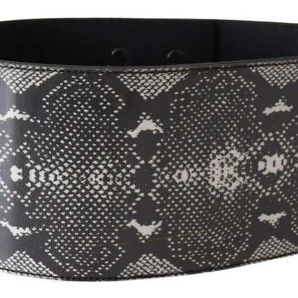 Ceinture en cuir de motif en peau de serpent classique