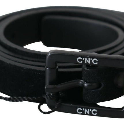 Ceinture classique en cuir noir élégant