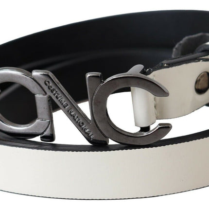 Ceinture de mode en cuir italien gris métallique