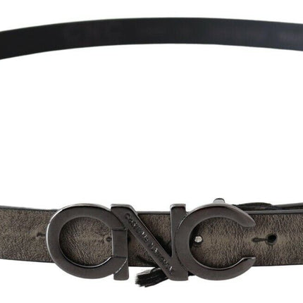 Ceinture en cuir brun foncé élégant