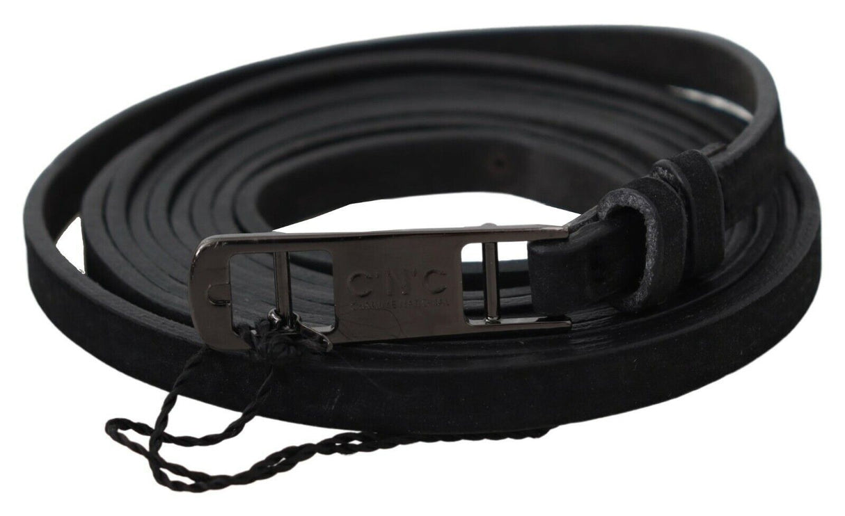 Ceinture élégante réglable en cuir noir