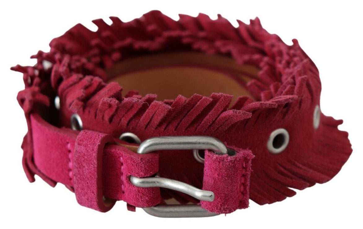 Ceinture en cuir à double boucle marron élégante