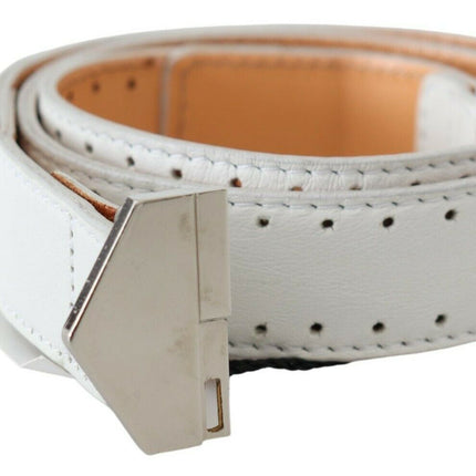 Ceinture de mode en cuir blanc élégant