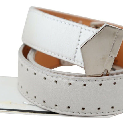 Ceinture de mode en cuir blanc élégant