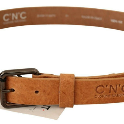 Ceinture de mode brun clair élégant avec boucle noire