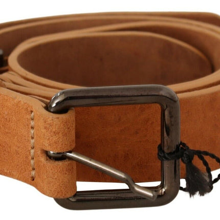 Ceinture de mode brun clair élégant avec boucle noire