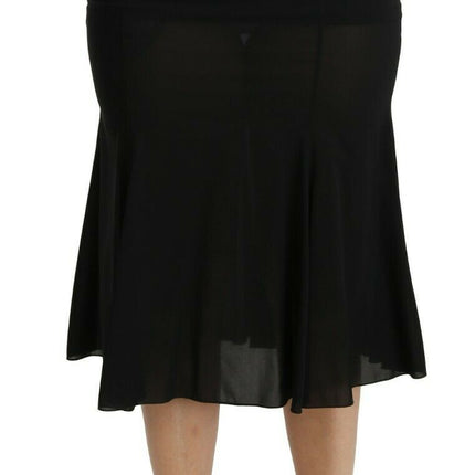 Chique High Taille Black Silk Blend Rok