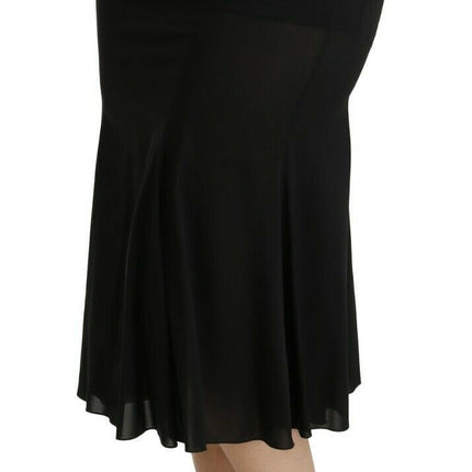 Chique High Taille Black Silk Blend Rok