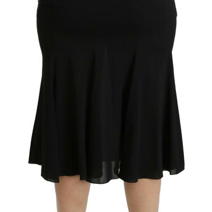 Chique High Taille Black Silk Blend Rok