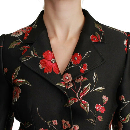 Elegant Floral Embroidered Trench Coat