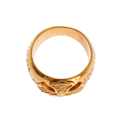 Glamorous Gold-Plated Sterling Silver Ring