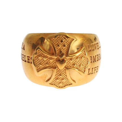 Glamorous Gold-Plated Sterling Silver Ring