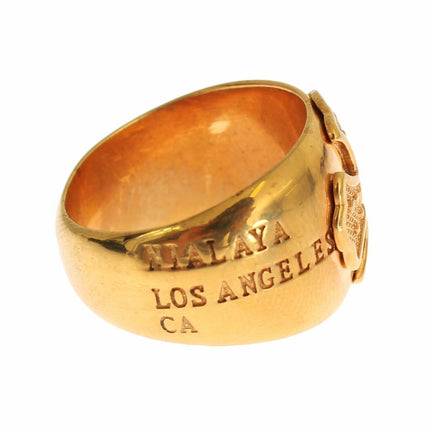 Glamorous Gold-Plated Sterling Silver Ring