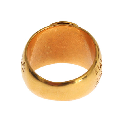 Glamorous Gold-Plated Sterling Silver Ring